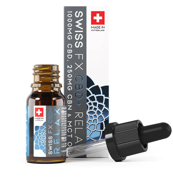 SWISSFX Relax CBD 10% + CBN 2,5% olie