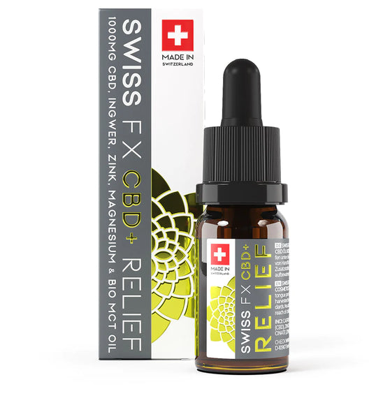 SWISS FX Relief 10% CBD (1000 mg) with ginger, zinc, magnesium and MCT oil